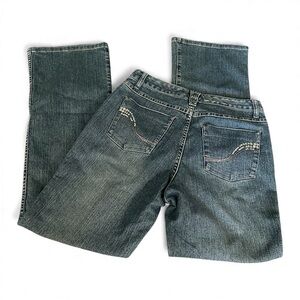 KIKIT JEANS 10 30” Blue Jeans Crystals Rhinestones All Pockets R $79